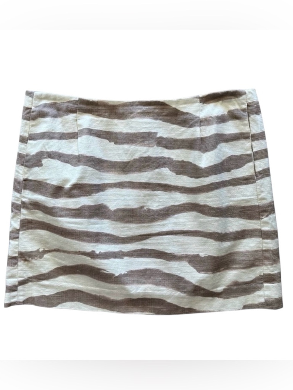J. Crew Tan Zebra Stripe Mini Skirt Size 6